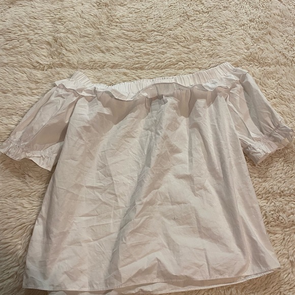 Vineyard Vines Target Top White Off The Shoulder Ruffle Top - Picture 3 of 5